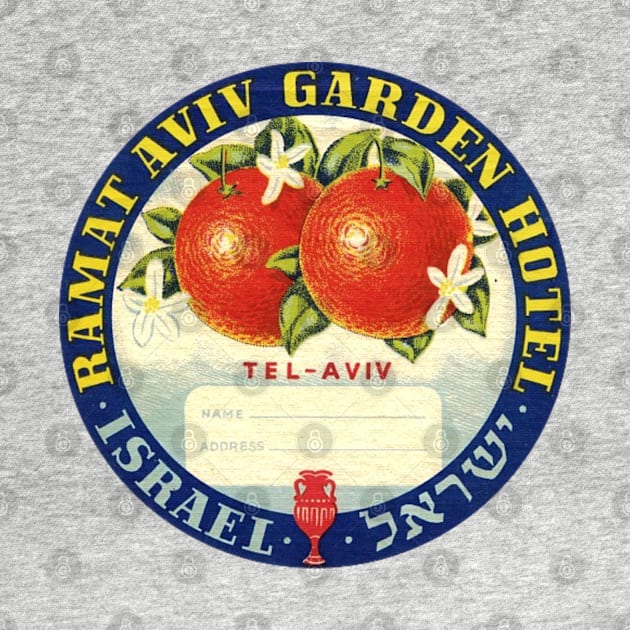 Ramat Aviv Garden Hotel Israel - Luggage Label by EphemeraKiosk